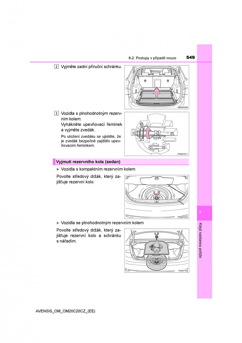 Toyota Avensis IV 4 navod k obsludze / page 549