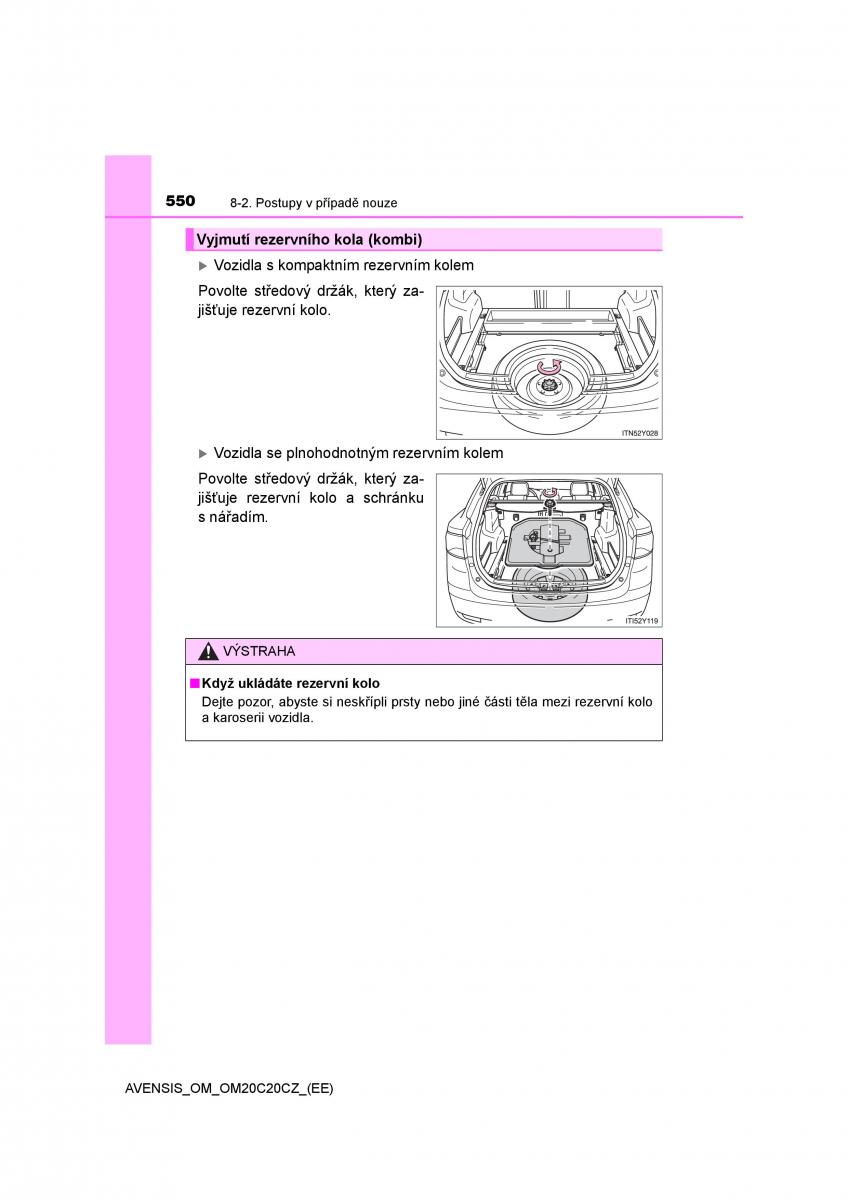 Toyota Avensis IV 4 navod k obsludze / page 550