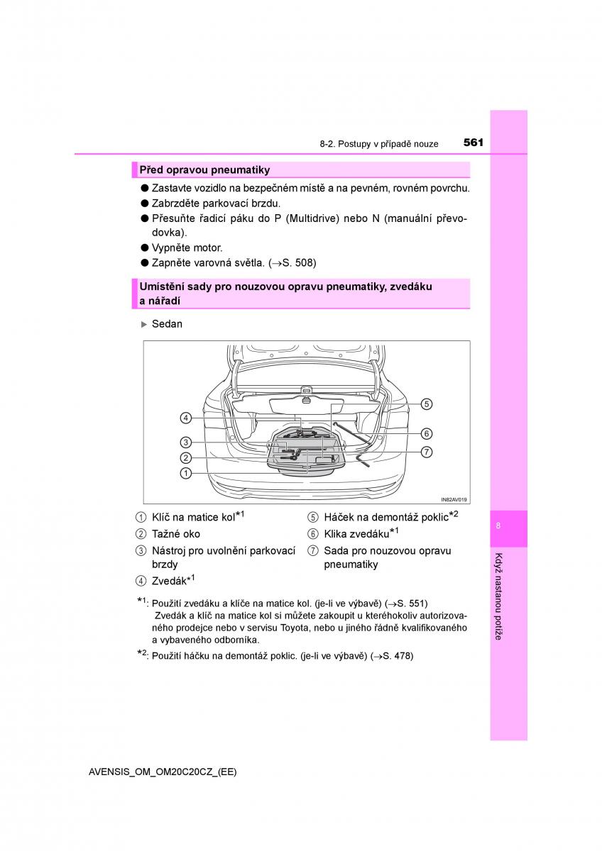 Toyota Avensis IV 4 navod k obsludze / page 561