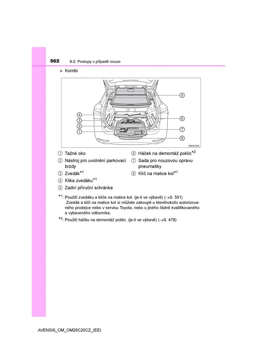 Toyota Avensis IV 4 navod k obsludze / page 562