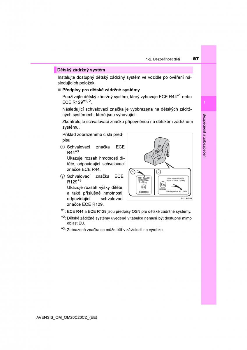 Toyota Avensis IV 4 navod k obsludze / page 57