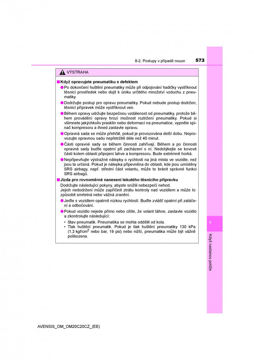 Toyota Avensis IV 4 navod k obsludze / page 573