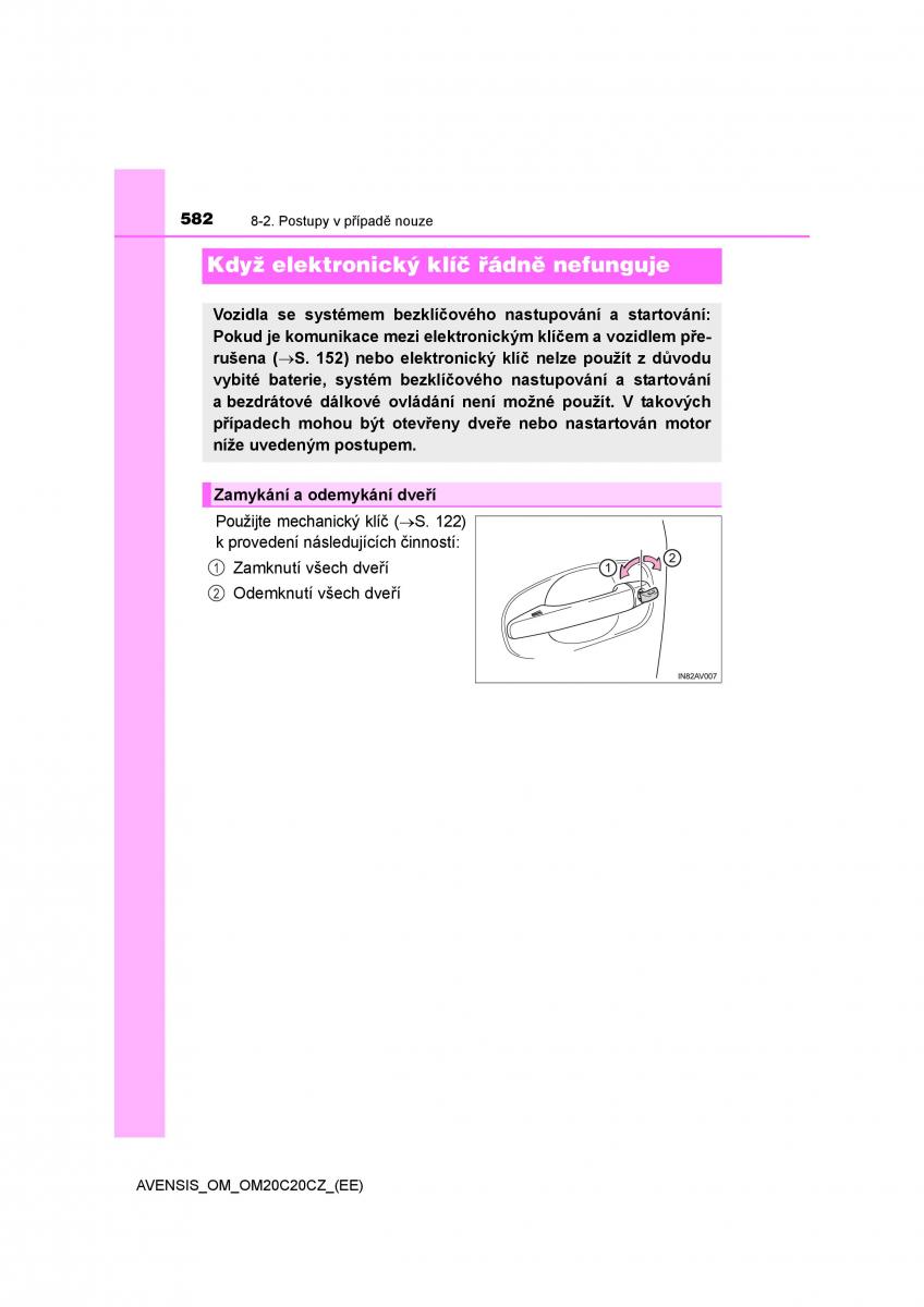 Toyota Avensis IV 4 navod k obsludze / page 582