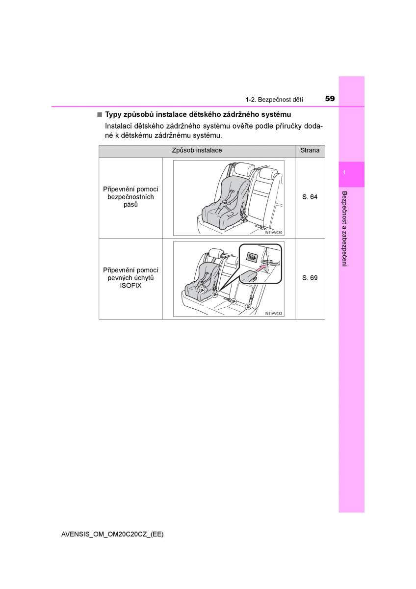 Toyota Avensis IV 4 navod k obsludze / page 59