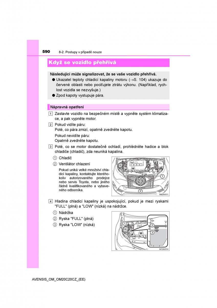 Toyota Avensis IV 4 navod k obsludze / page 590