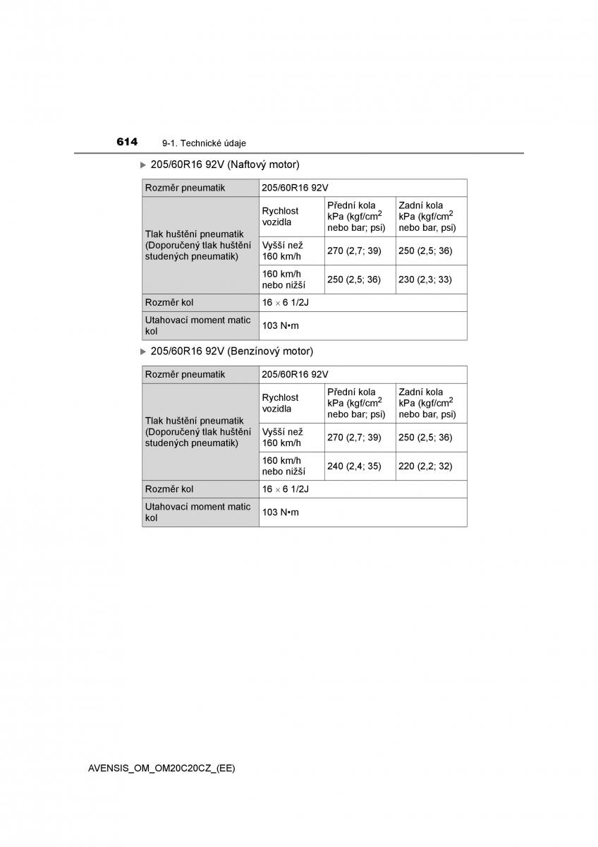 Toyota Avensis IV 4 navod k obsludze / page 614