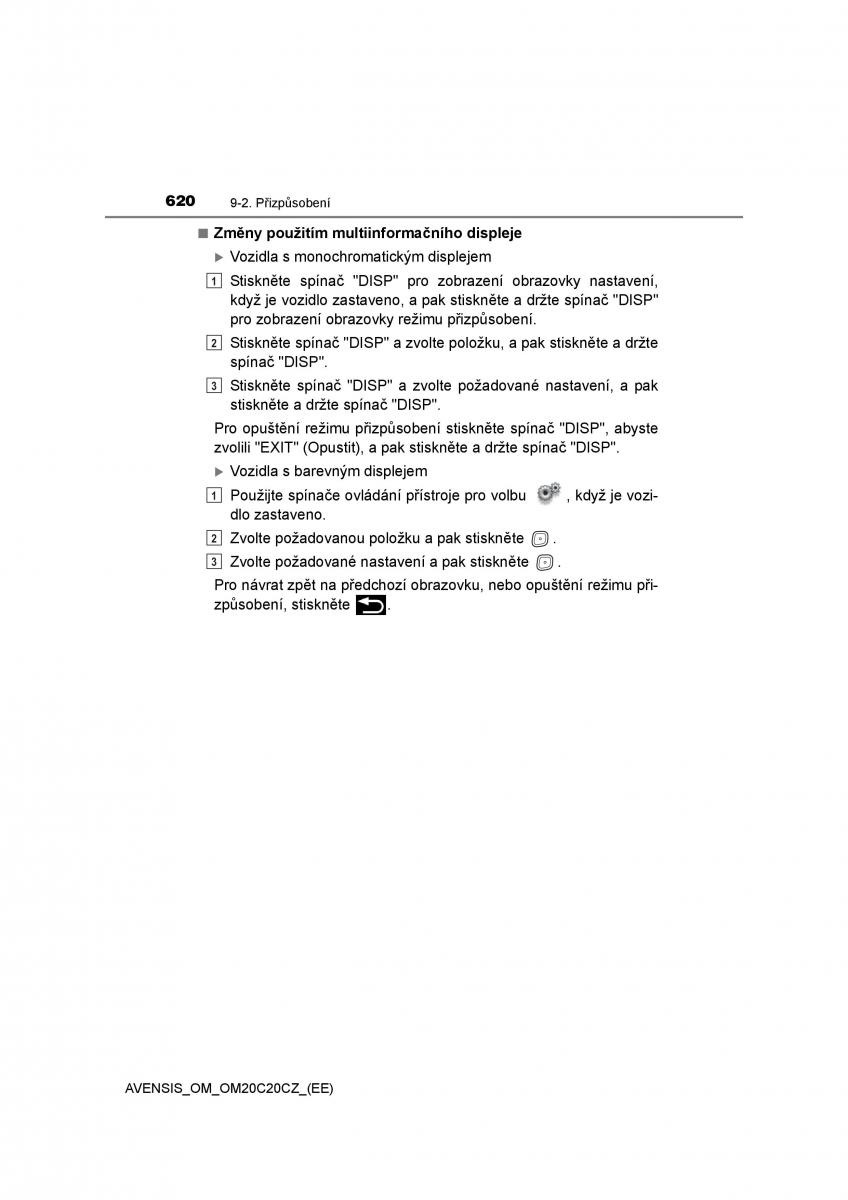 Toyota Avensis IV 4 navod k obsludze / page 620