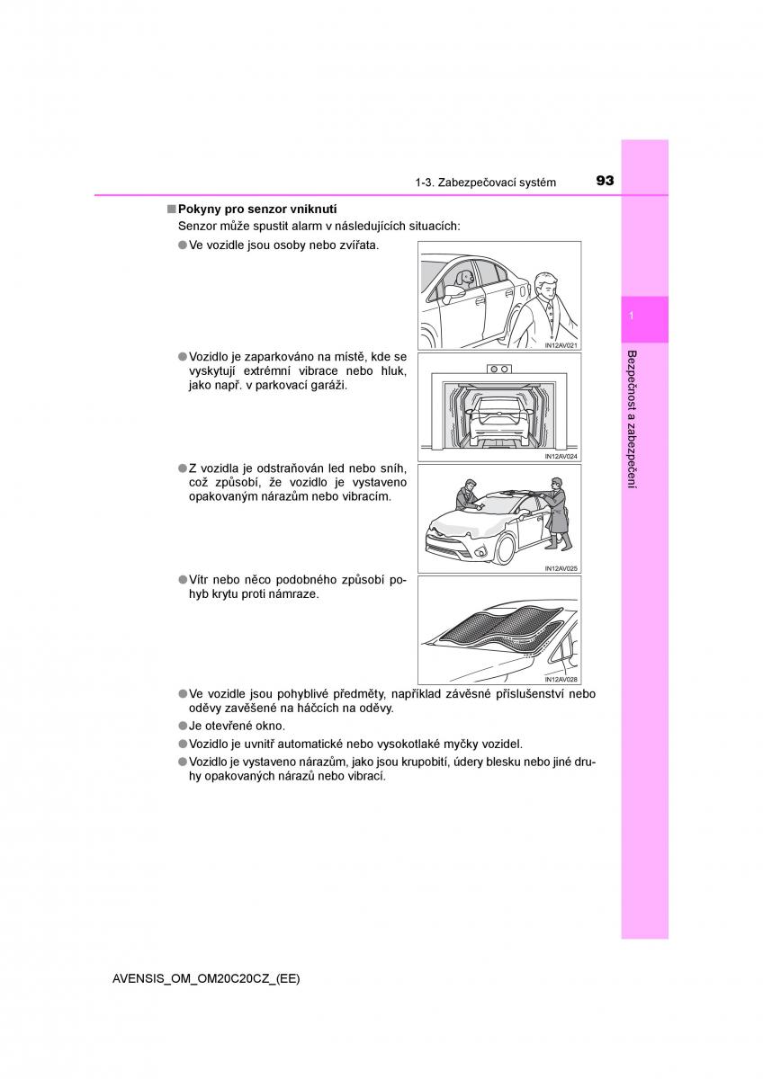 Toyota Avensis IV 4 navod k obsludze / page 93