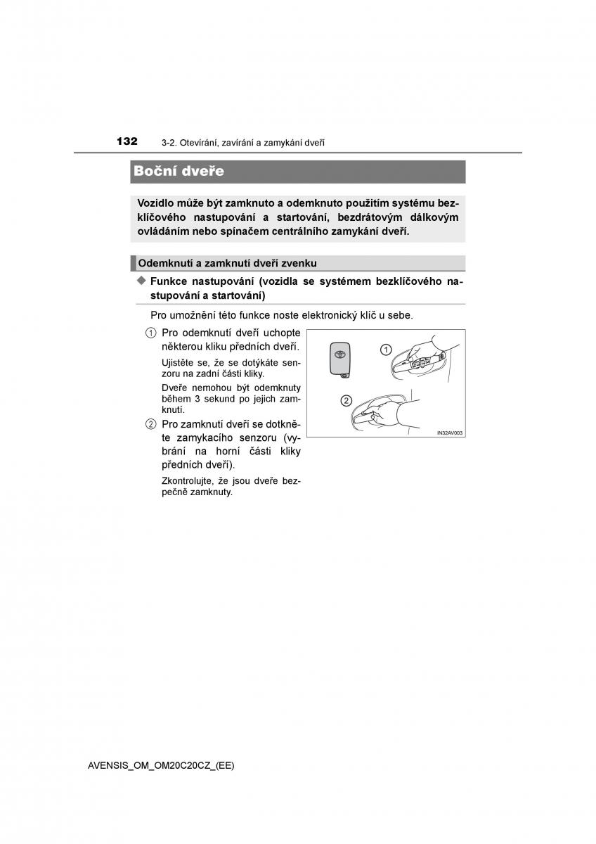 Toyota Avensis IV 4 navod k obsludze / page 132