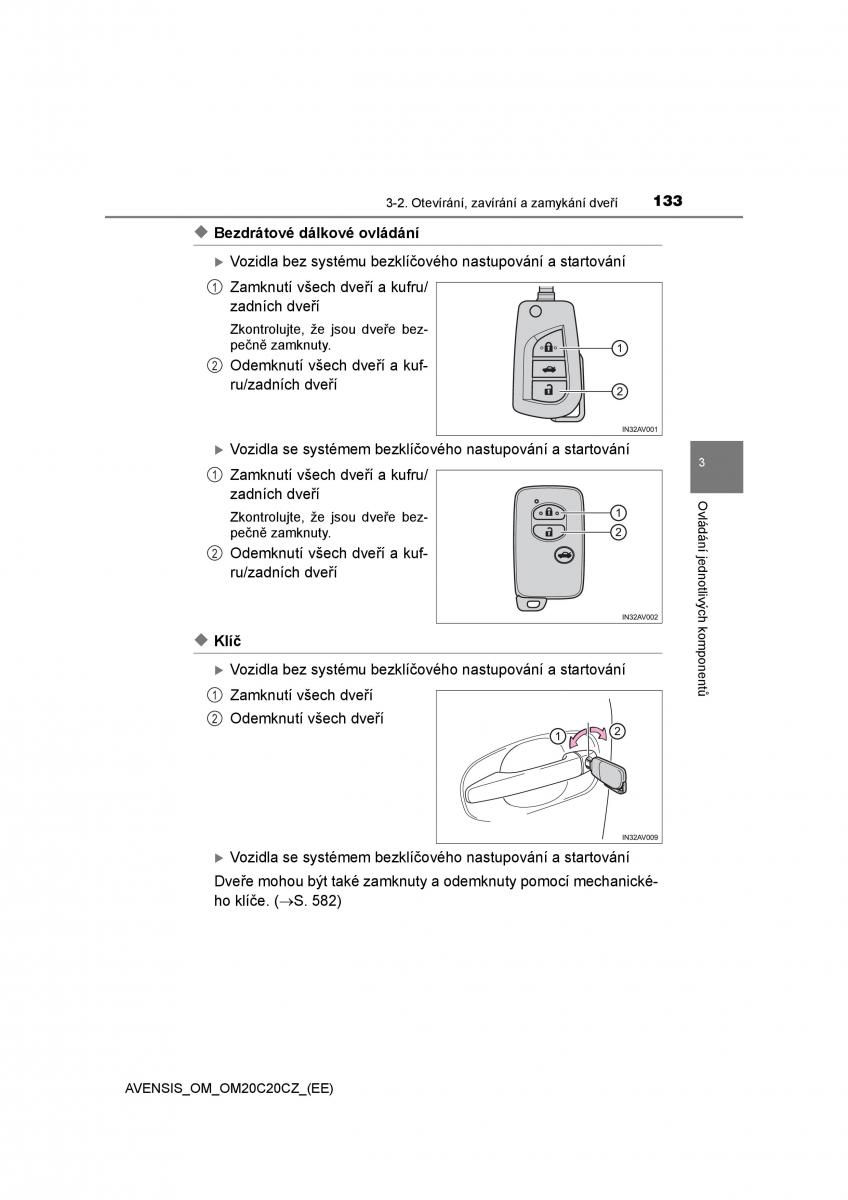 Toyota Avensis IV 4 navod k obsludze / page 133