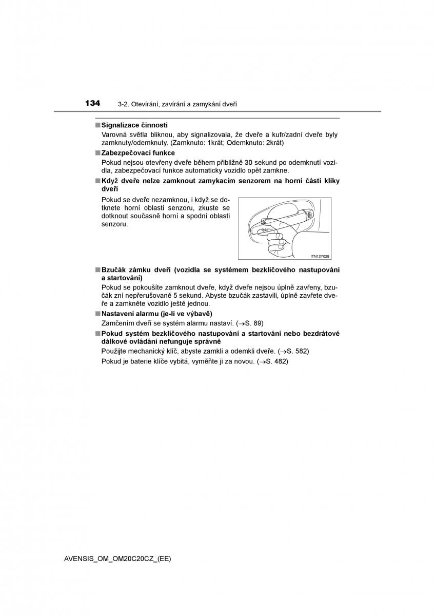 Toyota Avensis IV 4 navod k obsludze / page 134