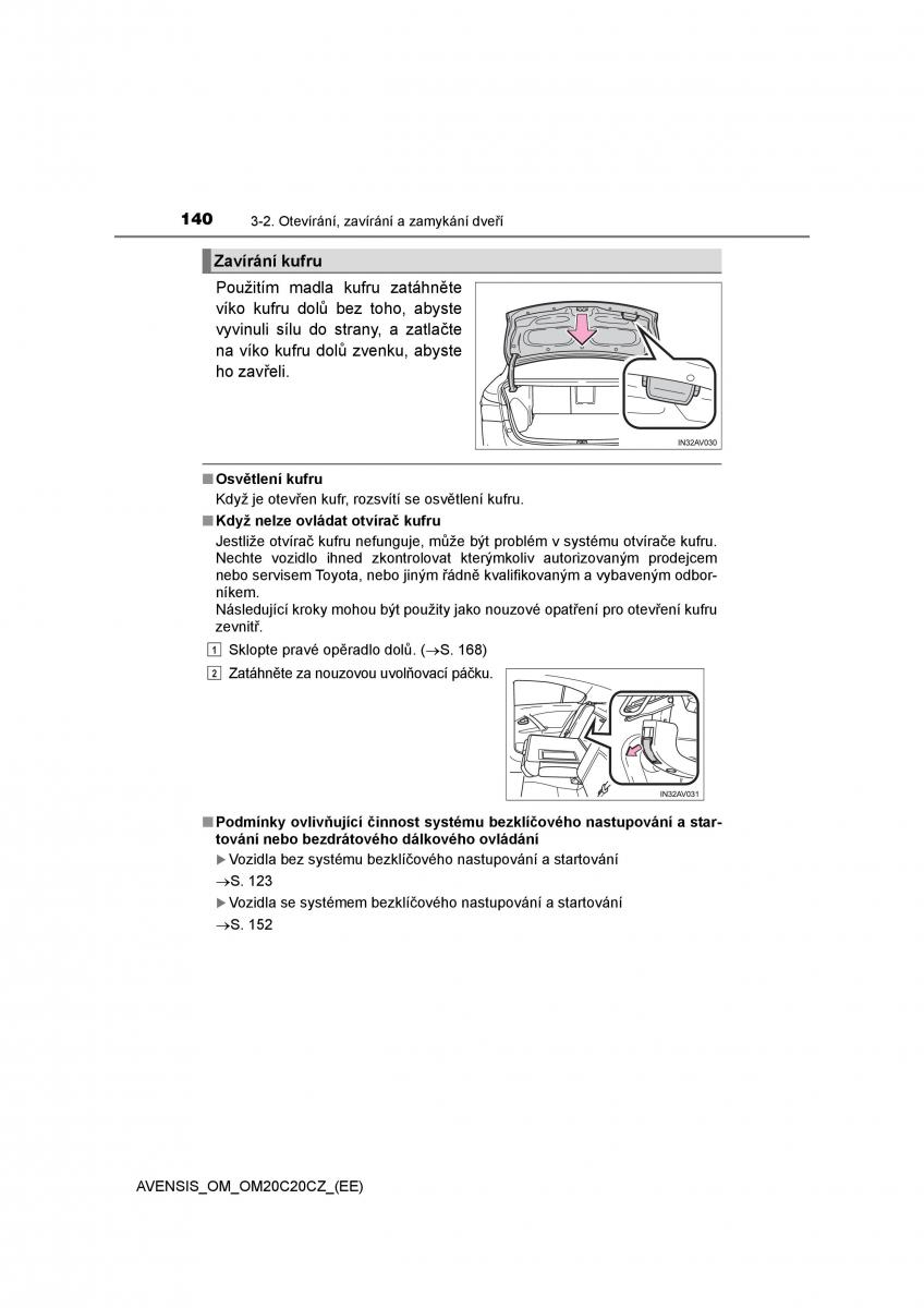 Toyota Avensis IV 4 navod k obsludze / page 140