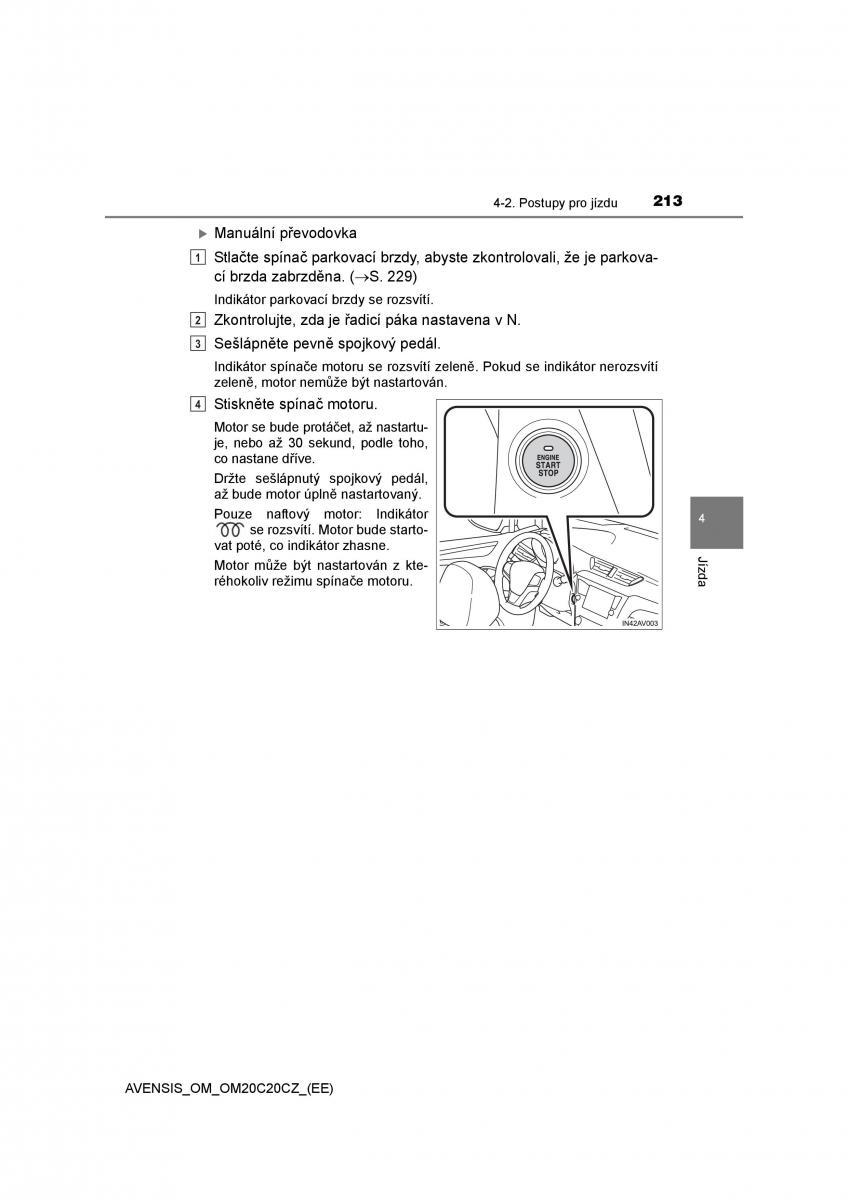 Toyota Avensis IV 4 navod k obsludze / page 213