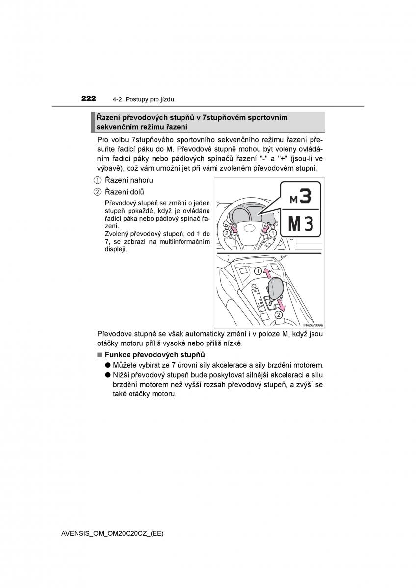 Toyota Avensis IV 4 navod k obsludze / page 222