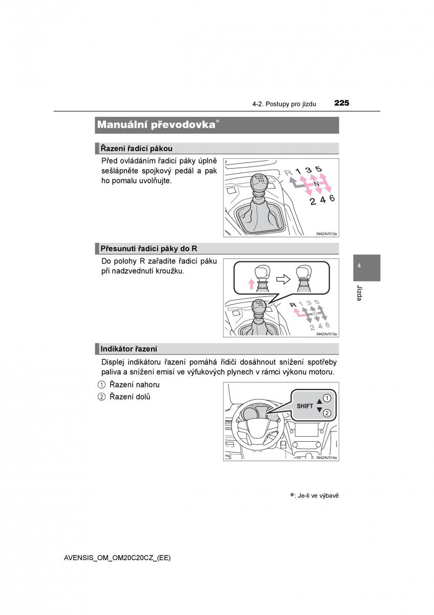 Toyota Avensis IV 4 navod k obsludze / page 225