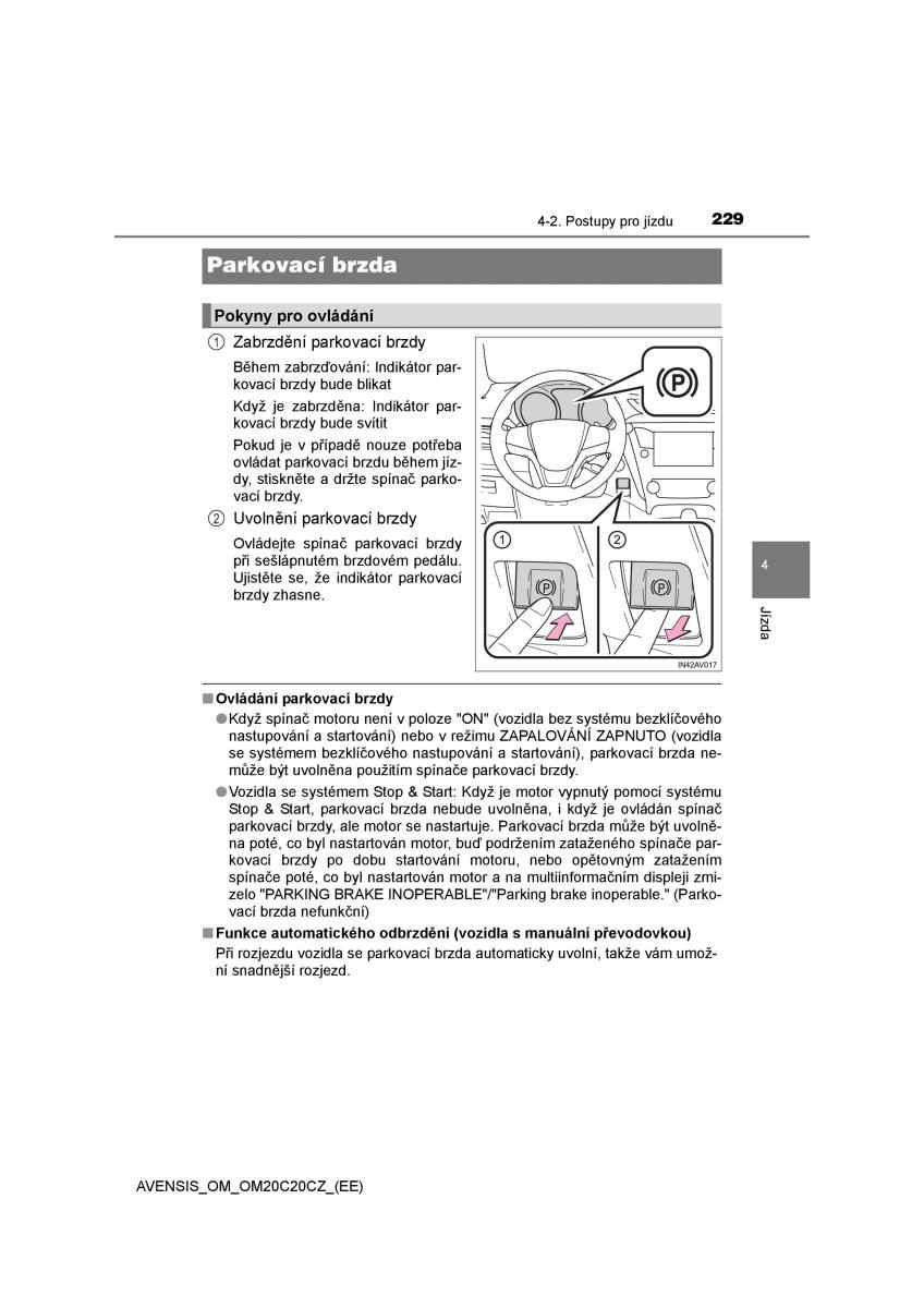 Toyota Avensis IV 4 navod k obsludze / page 229