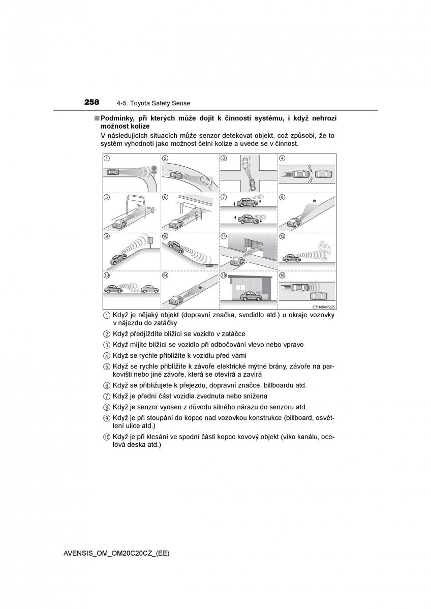 Toyota Avensis IV 4 navod k obsludze / page 258