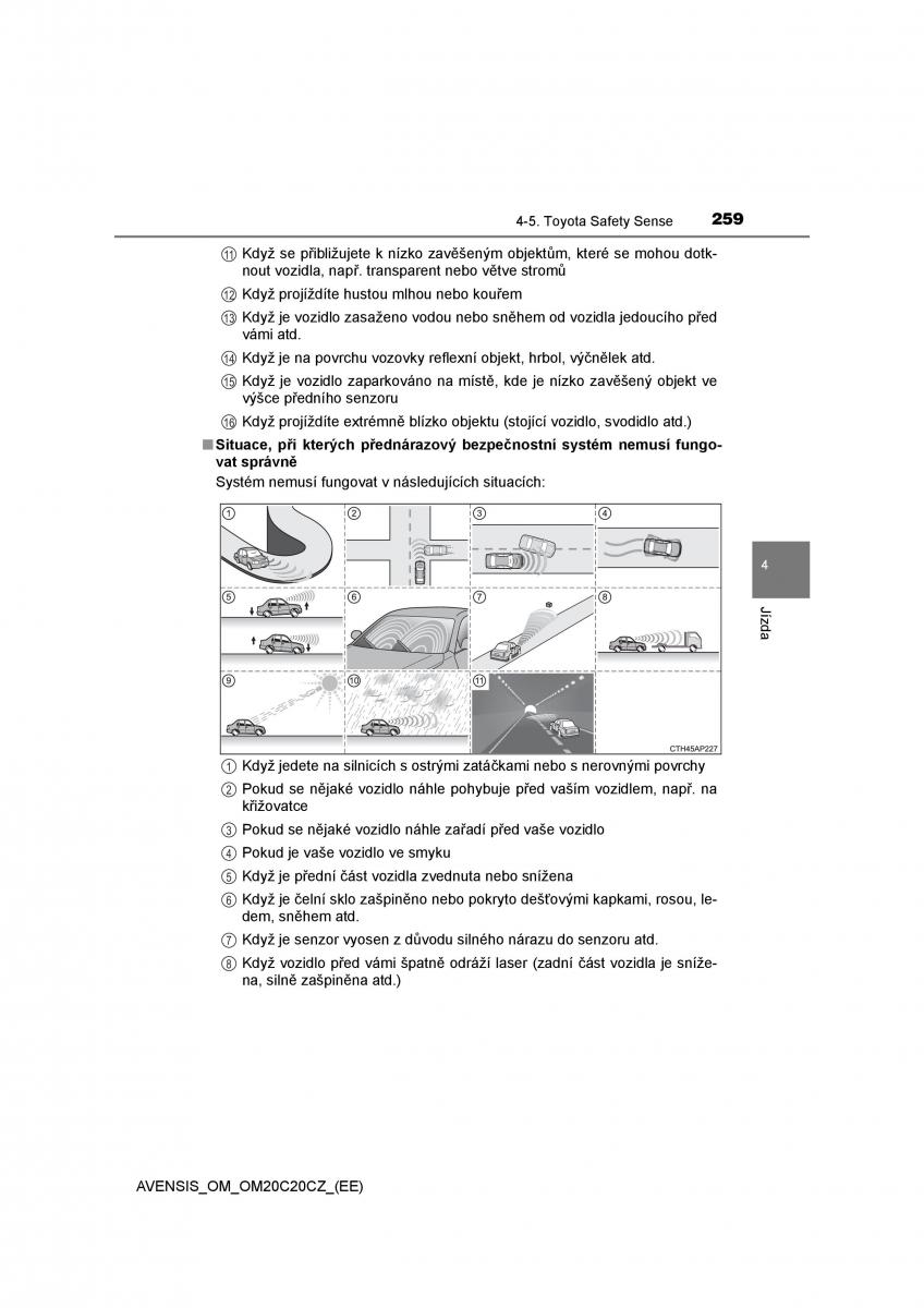 Toyota Avensis IV 4 navod k obsludze / page 259