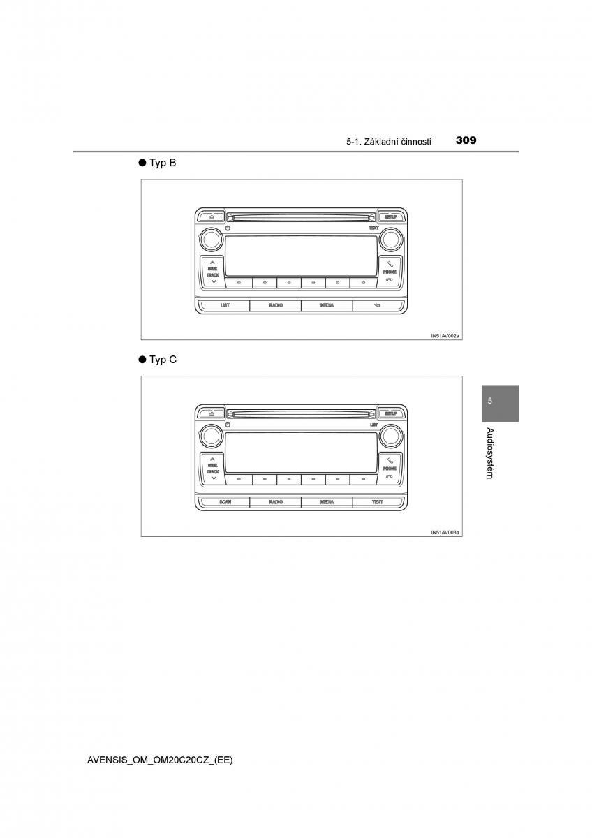 Toyota Avensis IV 4 navod k obsludze / page 309