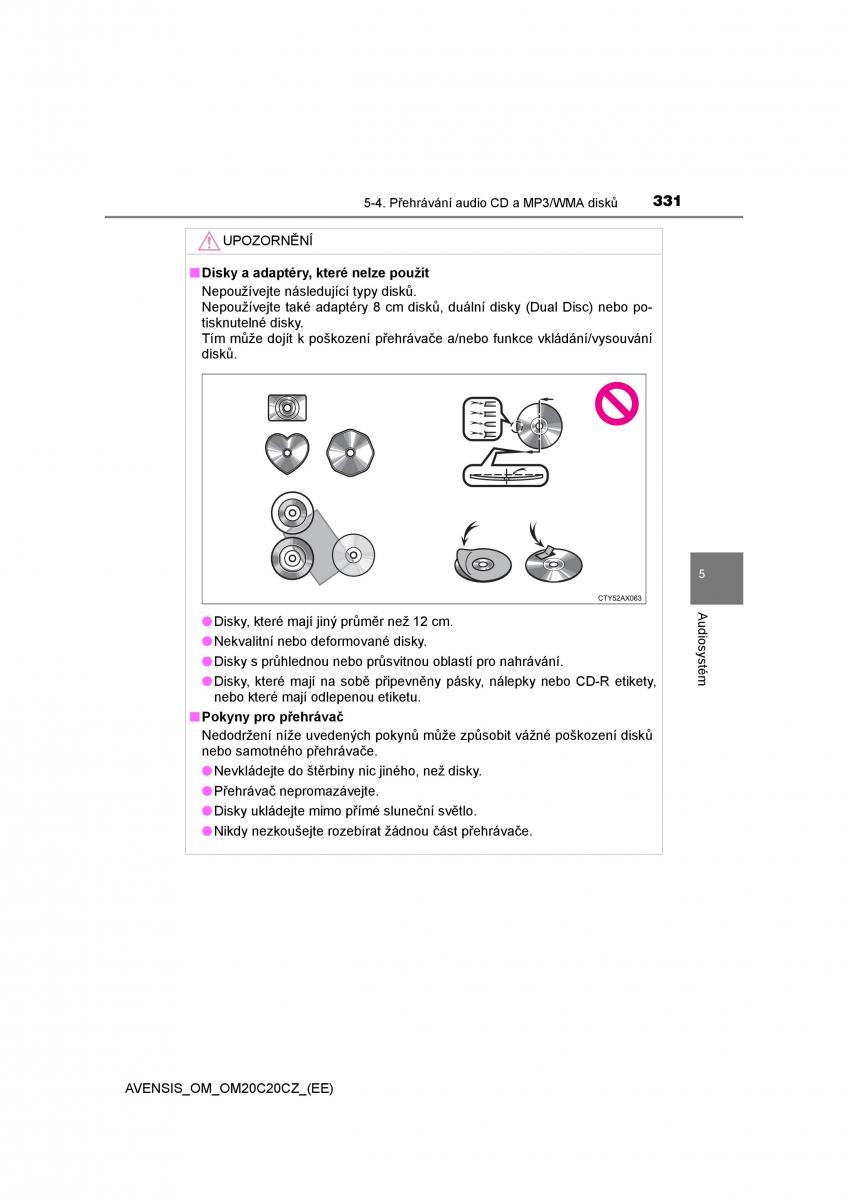 Toyota Avensis IV 4 navod k obsludze / page 331