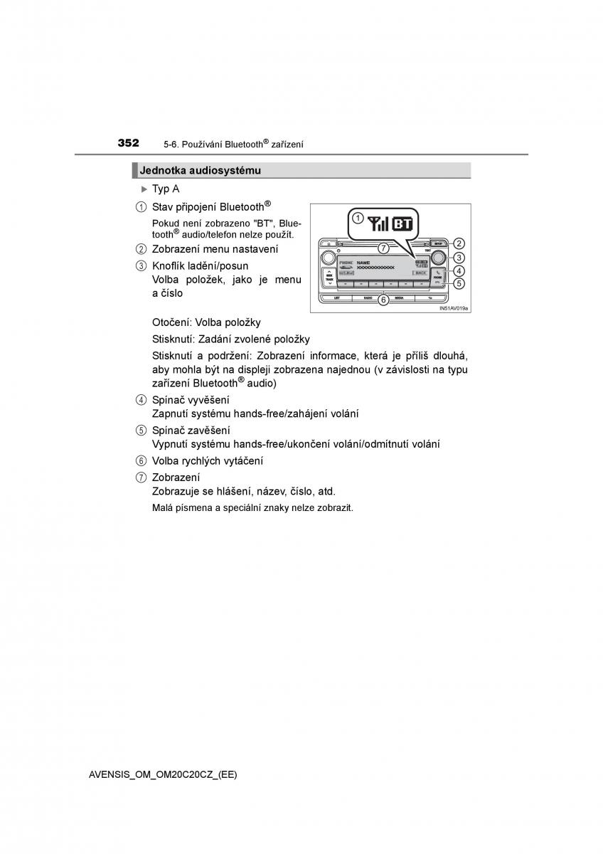 Toyota Avensis IV 4 navod k obsludze / page 352