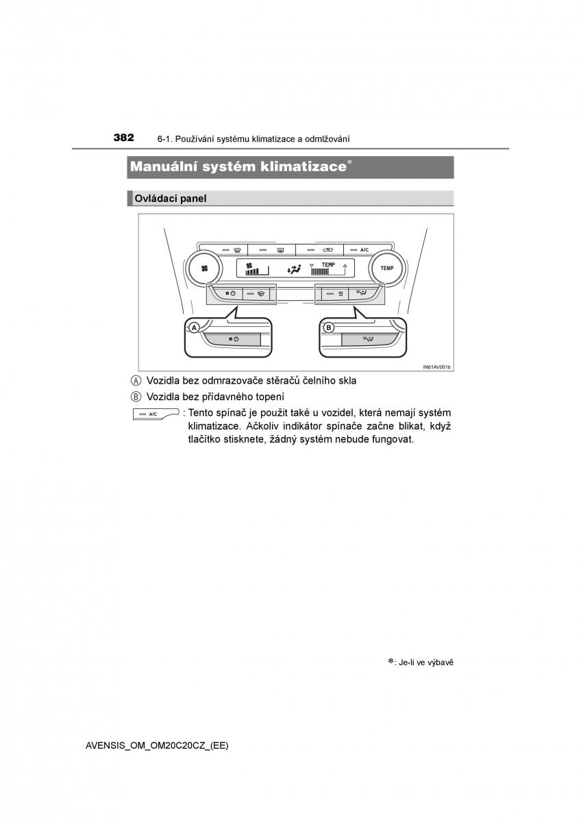 Toyota Avensis IV 4 navod k obsludze / page 382