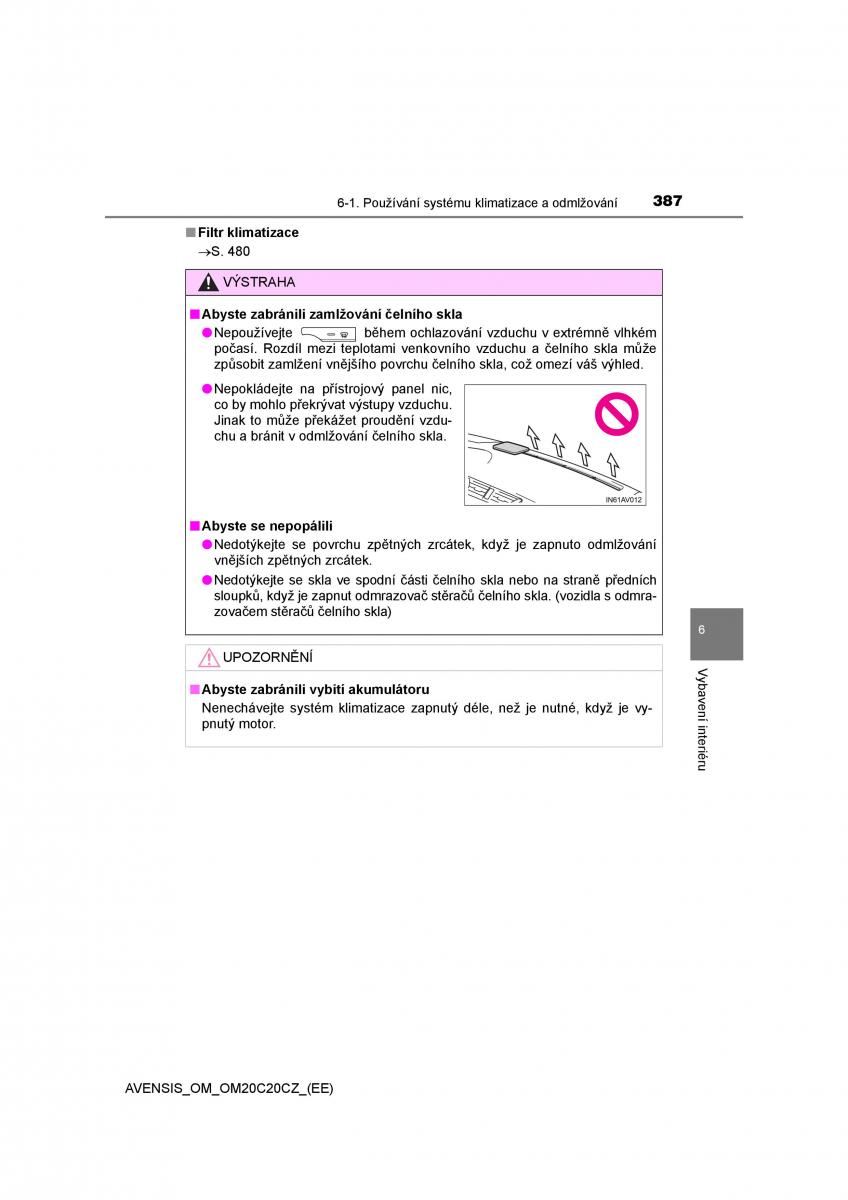 Toyota Avensis IV 4 navod k obsludze / page 387