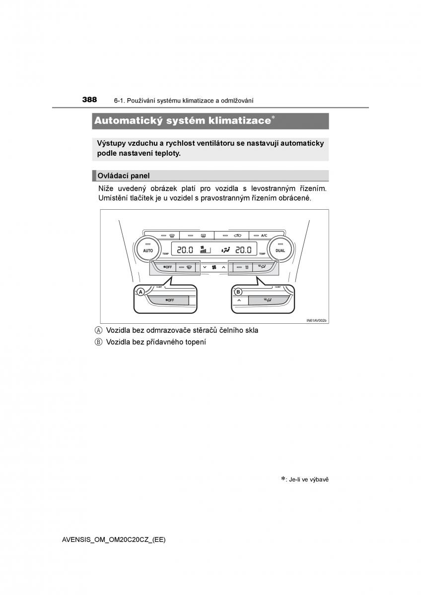Toyota Avensis IV 4 navod k obsludze / page 388