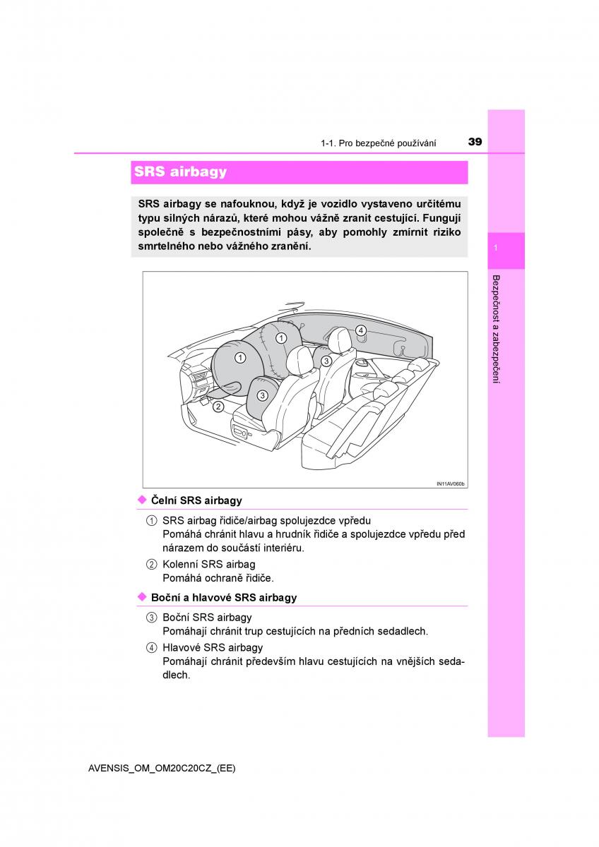 Toyota Avensis IV 4 navod k obsludze / page 39