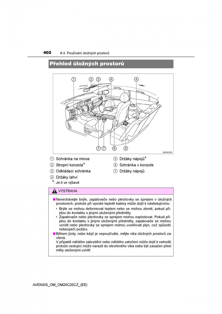 Toyota Avensis IV 4 navod k obsludze / page 402