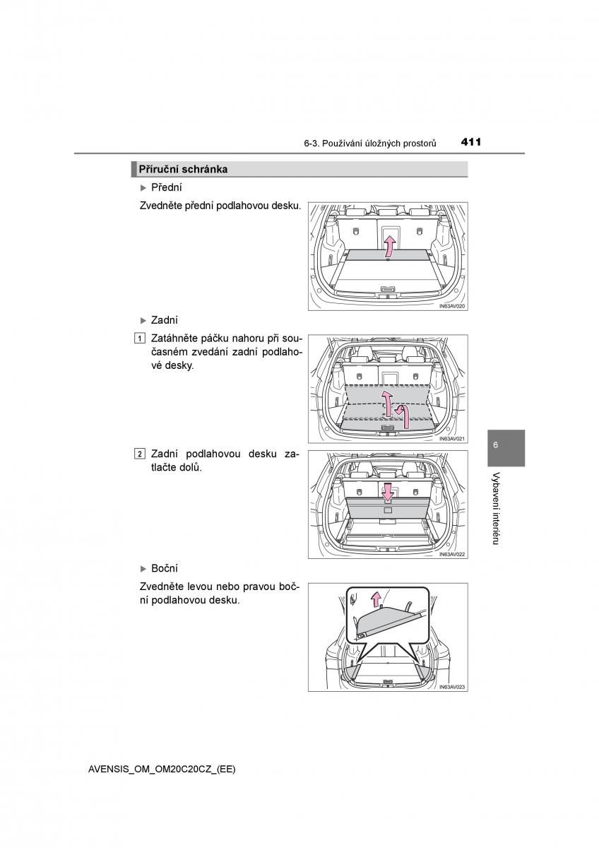 Toyota Avensis IV 4 navod k obsludze / page 411