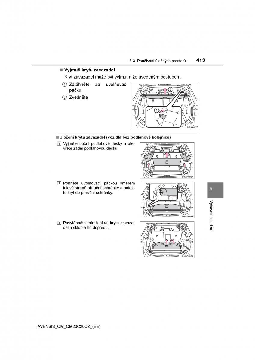 Toyota Avensis IV 4 navod k obsludze / page 413