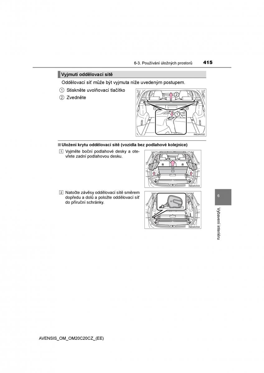 Toyota Avensis IV 4 navod k obsludze / page 415