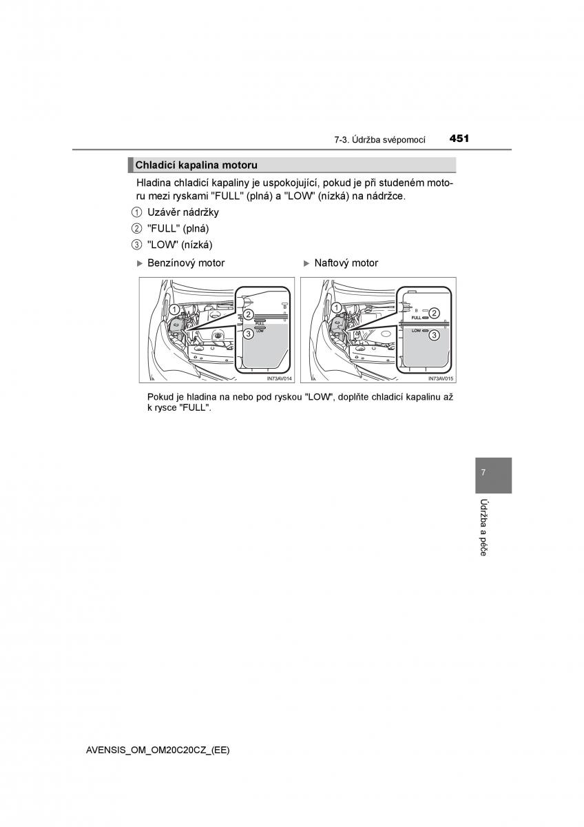 Toyota Avensis IV 4 navod k obsludze / page 451