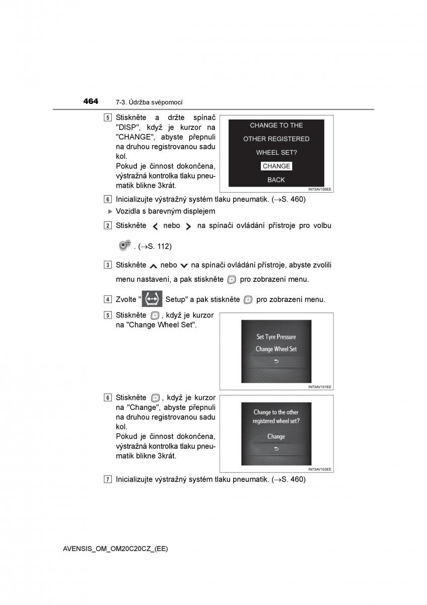 Toyota Avensis IV 4 navod k obsludze / page 464