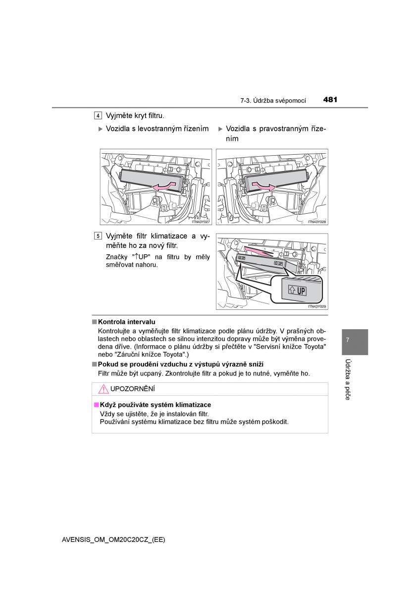 Toyota Avensis IV 4 navod k obsludze / page 481