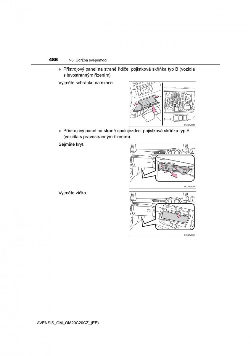 Toyota Avensis IV 4 navod k obsludze / page 486