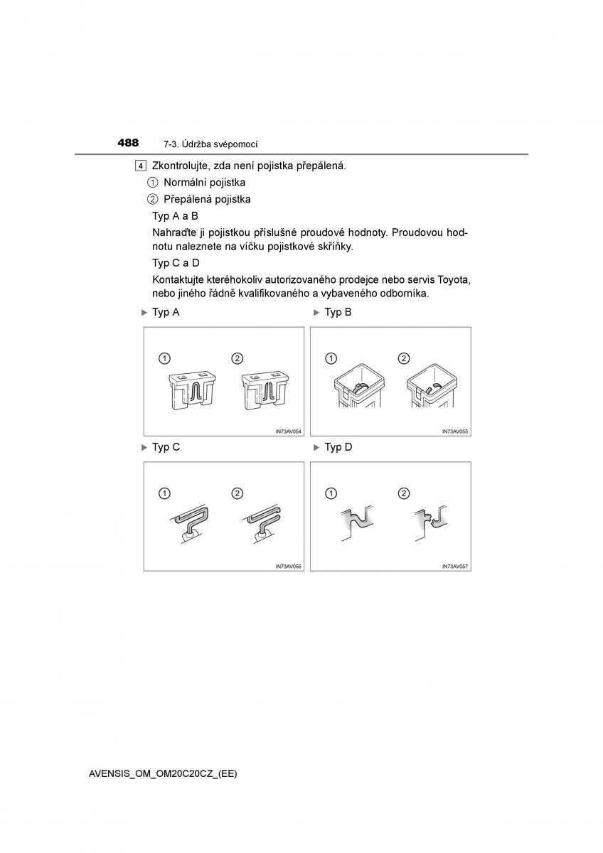 Toyota Avensis IV 4 navod k obsludze / page 488