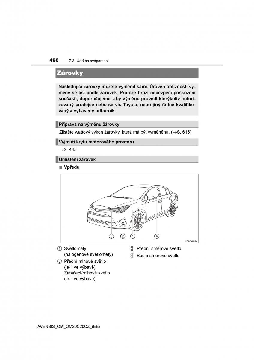 Toyota Avensis IV 4 navod k obsludze / page 490