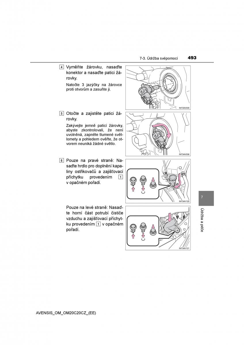 Toyota Avensis IV 4 navod k obsludze / page 493