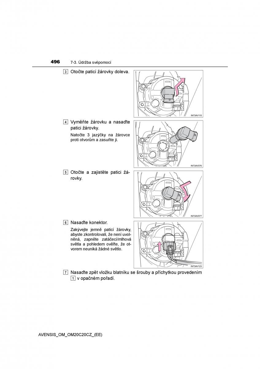 Toyota Avensis IV 4 navod k obsludze / page 496