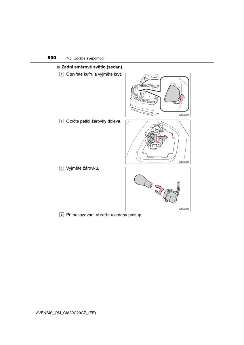 Toyota Avensis IV 4 navod k obsludze / page 500