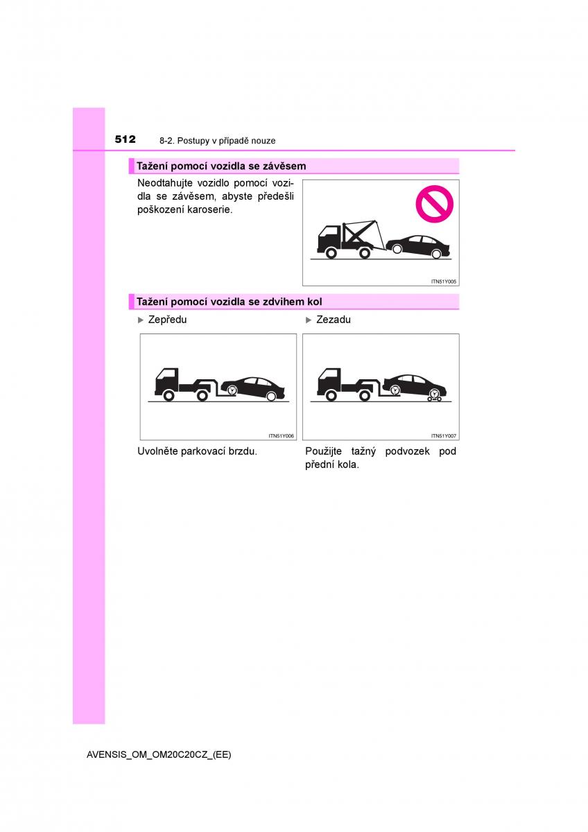 Toyota Avensis IV 4 navod k obsludze / page 512