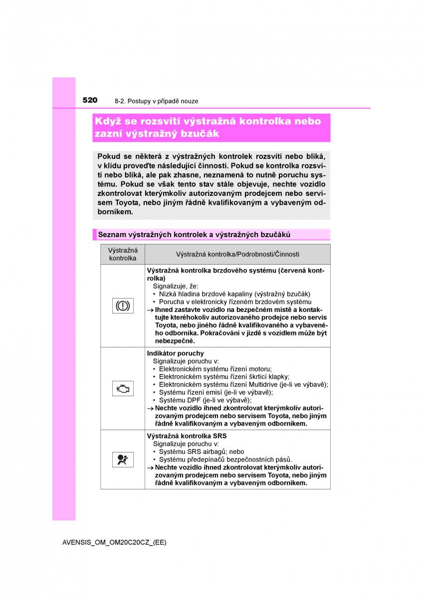 Toyota Avensis IV 4 navod k obsludze / page 520