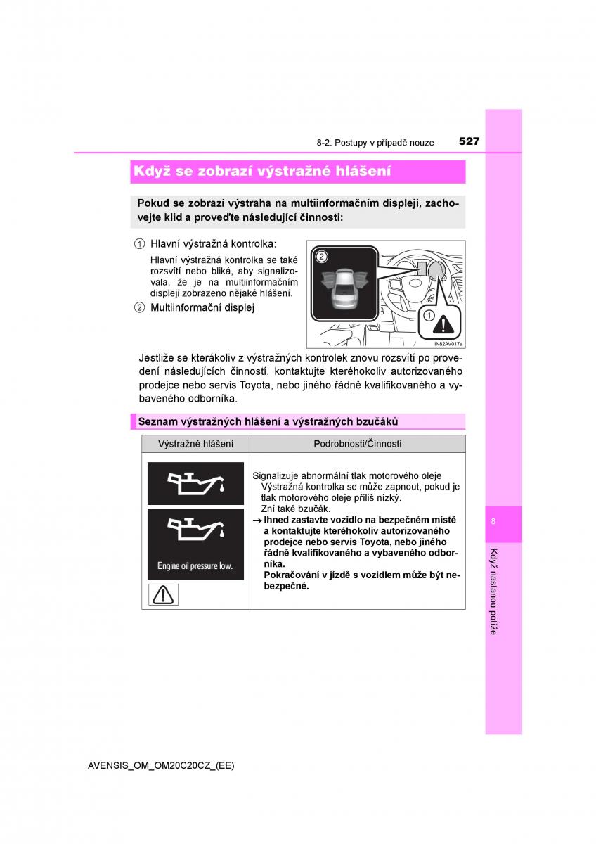 Toyota Avensis IV 4 navod k obsludze / page 527