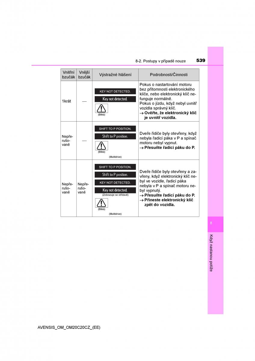 Toyota Avensis IV 4 navod k obsludze / page 539