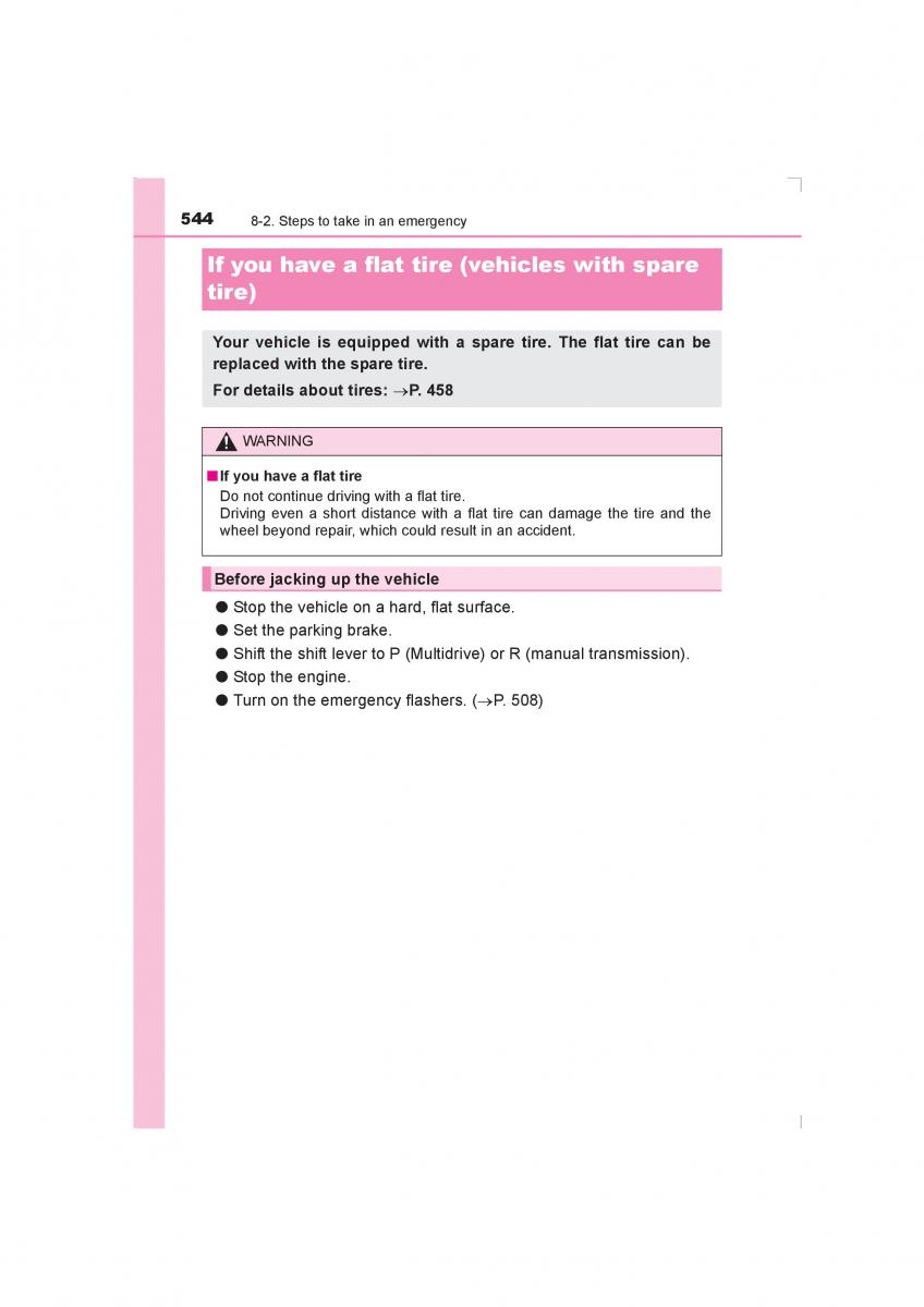 Toyota Avensis IV 4 owners manual / page 544