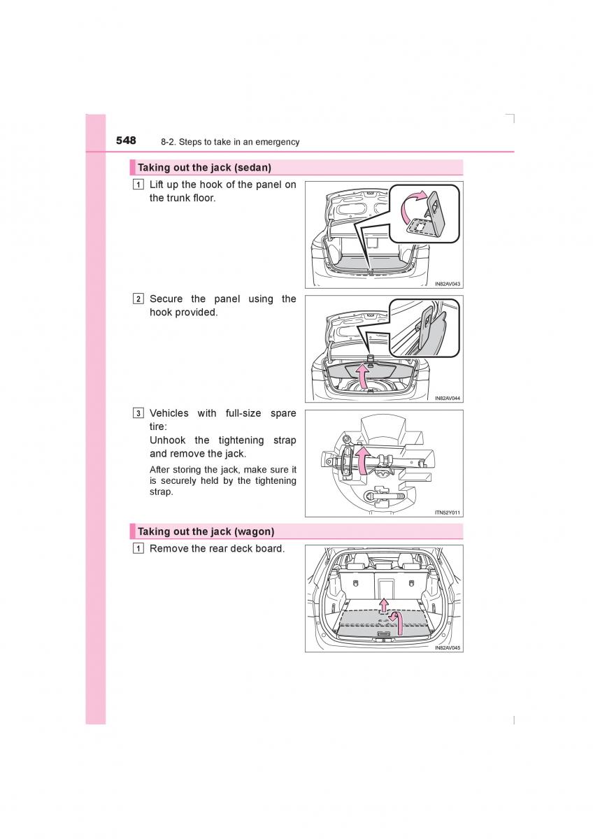 Toyota Avensis IV 4 owners manual / page 548