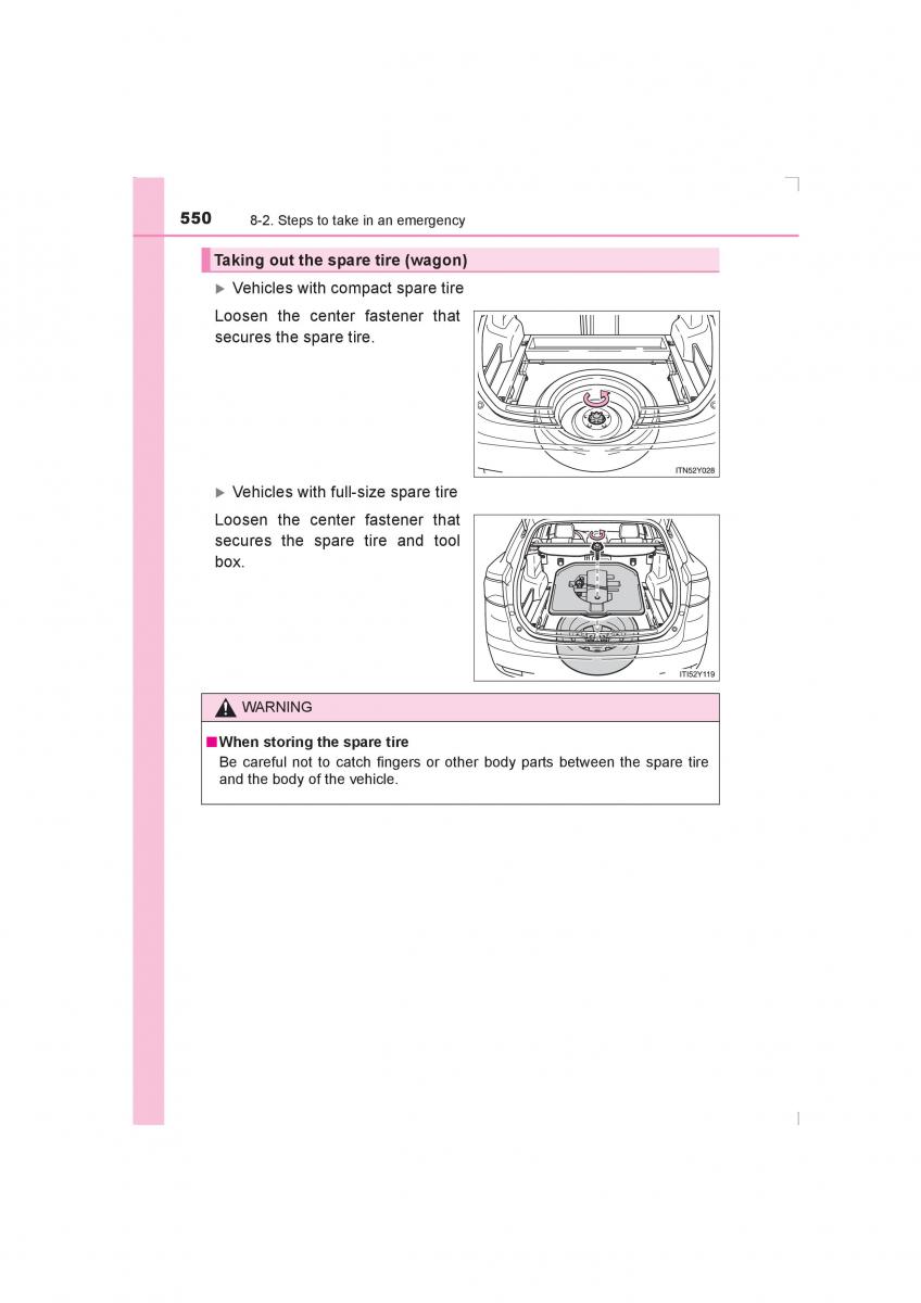 Toyota Avensis IV 4 owners manual / page 550