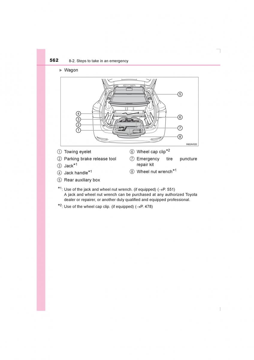 Toyota Avensis IV 4 owners manual / page 562